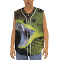 Atheris Nitschei Snake Print Sleeveless Baseball Jersey