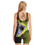 Atheris Nitschei Snake Print Sleeveless One Piece Swimsuit