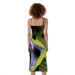 Atheris Nitschei Snake Print Slim Fit Midi Cami Dress