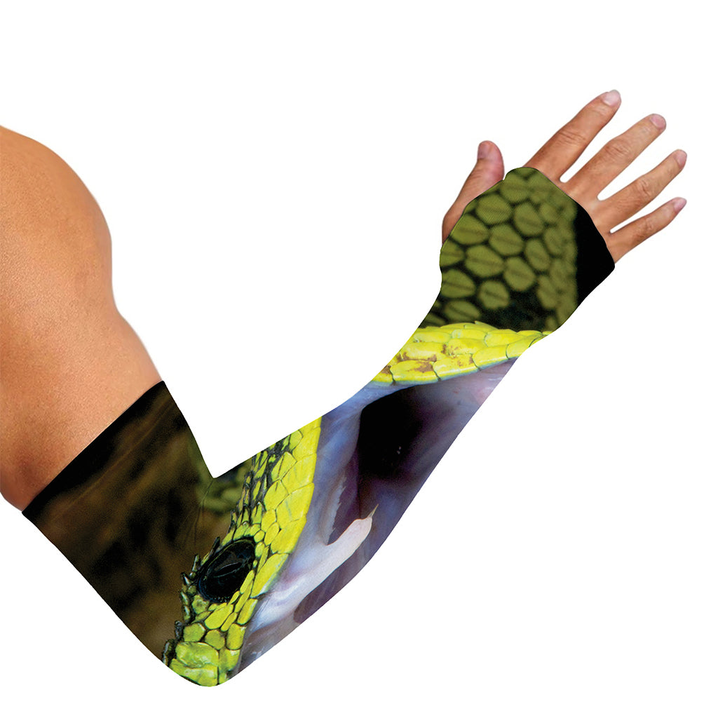 Atheris Nitschei Snake Print Sun Protection Arm Sleeves