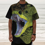 Atheris Nitschei Snake Print Textured Short Sleeve Shirt
