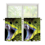 Atheris Nitschei Snake Print Tier Curtains