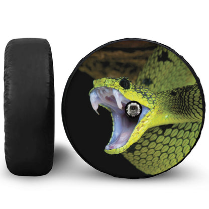 Atheris Nitschei Snake Print Tire Cover With Camera Hole
