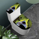 Atheris Nitschei Snake Print Toilet Lid And Tank Cover Set