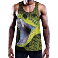 Atheris Nitschei Snake Print Men's Workout Tank Top