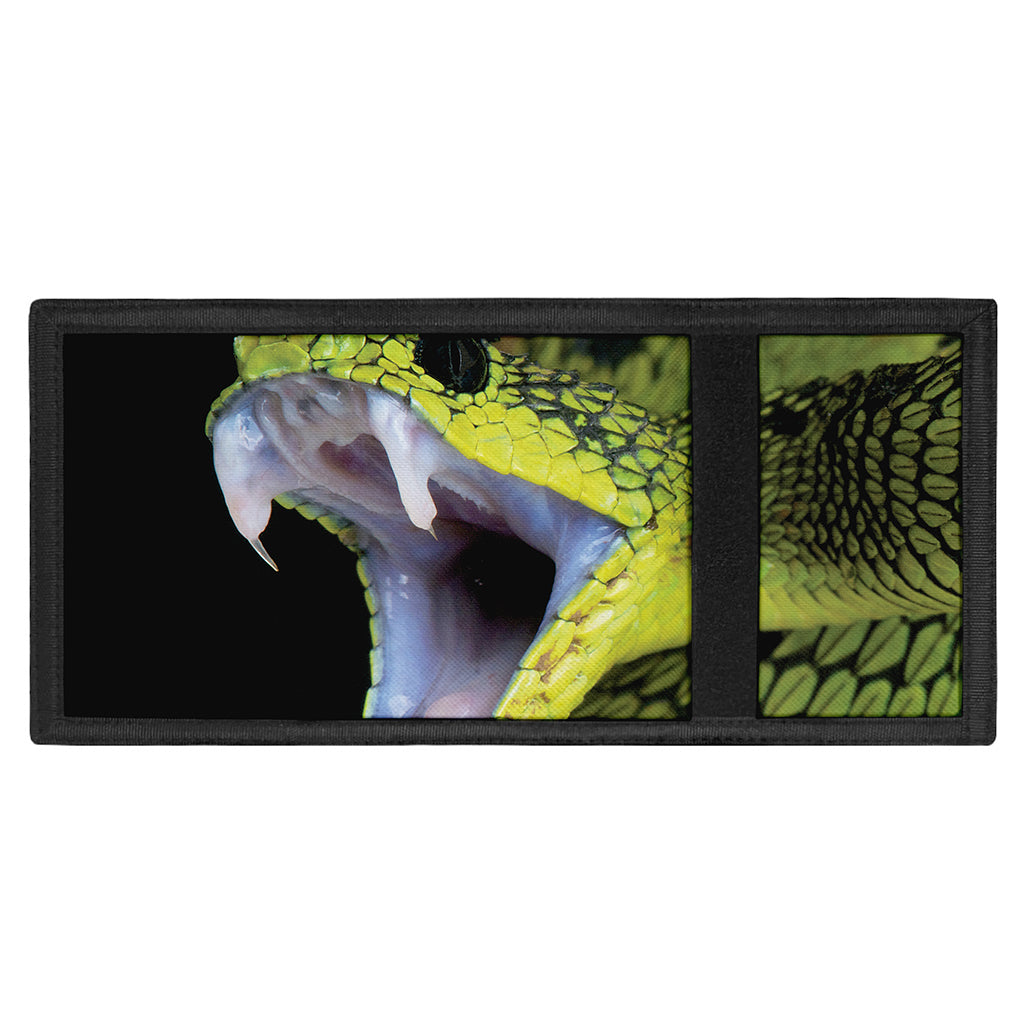 Atheris Nitschei Snake Print Trifold Wallet