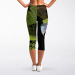 Atheris Nitschei Snake Print Women's Capri Leggings