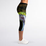 Atheris Nitschei Snake Print Women's Capri Leggings