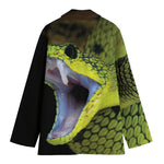 Atheris Nitschei Snake Print Women's Cotton Blazer