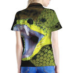 Atheris Nitschei Snake Print Women's Polo Shirt