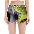 Atheris Nitschei Snake Print Women's Split Running Shorts