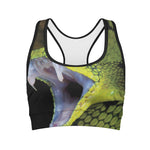 Atheris Nitschei Snake Print Women's Sports Bra