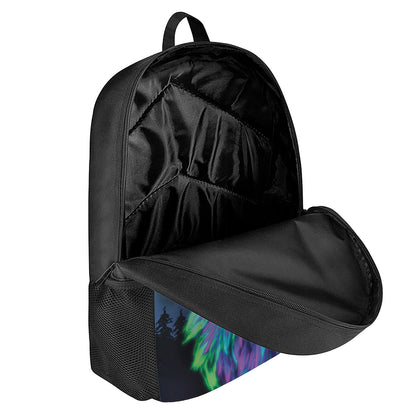 Aurora Howling Wolf Spirit Print 17 Inch Backpack