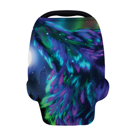 Aurora Howling Wolf Spirit Print Baby Seat Cover