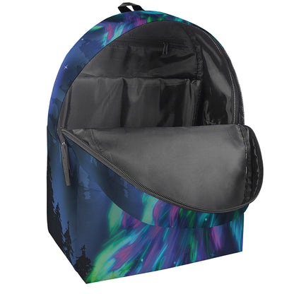 Aurora Howling Wolf Spirit Print Backpack