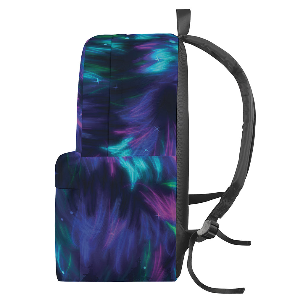 Aurora Howling Wolf Spirit Print Backpack