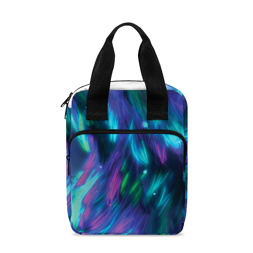 Aurora Howling Wolf Spirit Print Bible Tote Bag