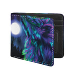 Aurora Howling Wolf Spirit Print Bifold Wallet