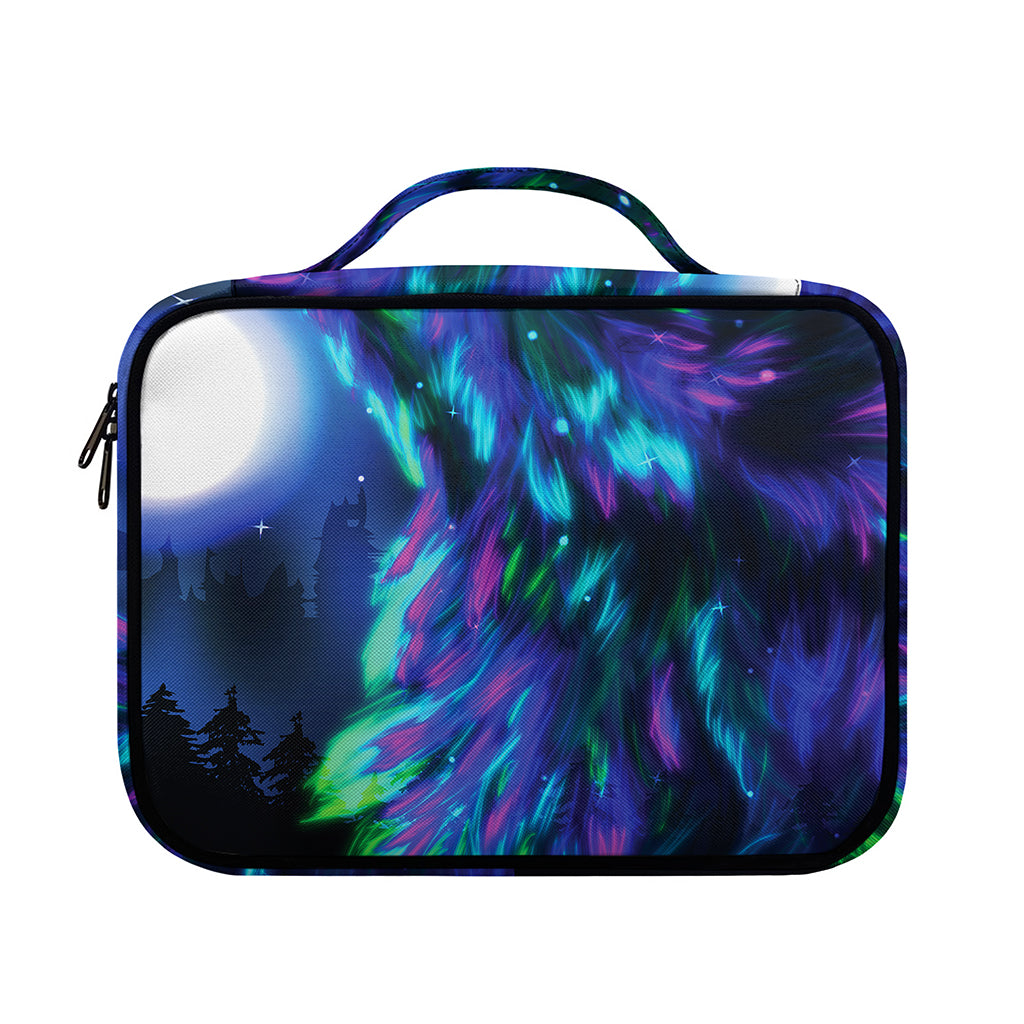 Aurora Howling Wolf Spirit Print Briefcase Bible Bag