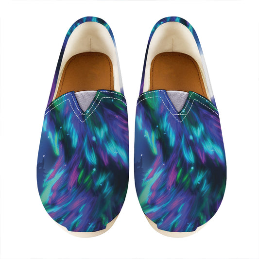 Aurora Howling Wolf Spirit Print Casual Shoes