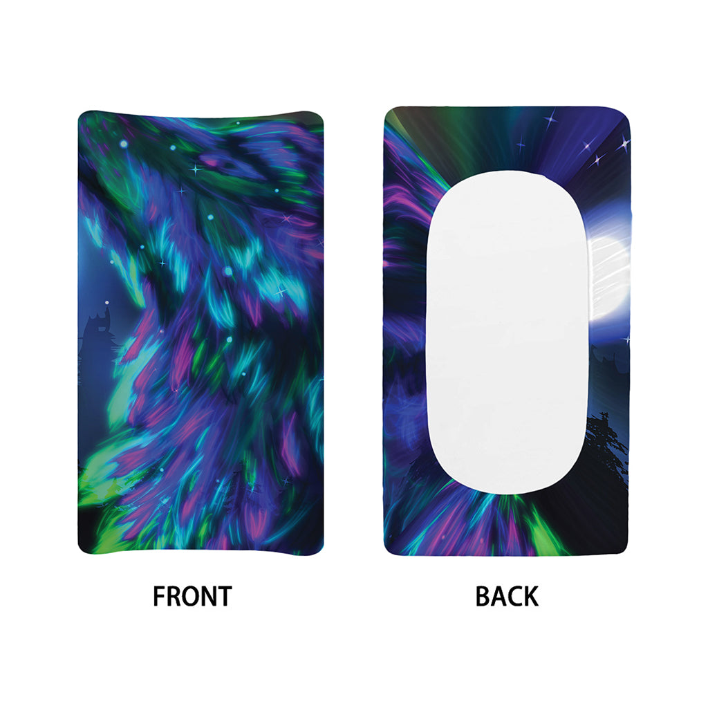 Aurora Howling Wolf Spirit Print Changing Pad Cover