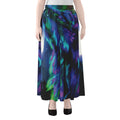Aurora Howling Wolf Spirit Print Chiffon Maxi Skirt