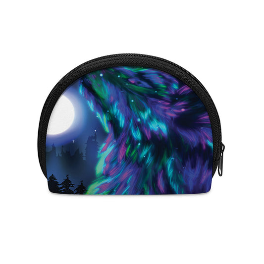 Aurora Howling Wolf Spirit Print Coin Purse