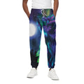 Aurora Howling Wolf Spirit Print Cotton Sweatpants