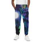 Aurora Howling Wolf Spirit Print Cotton Pants