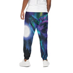 Aurora Howling Wolf Spirit Print Cotton Pants
