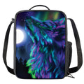 Aurora Howling Wolf Spirit Print Crossbody Lunch Bag