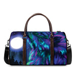Aurora Howling Wolf Spirit Print Duffle Bag