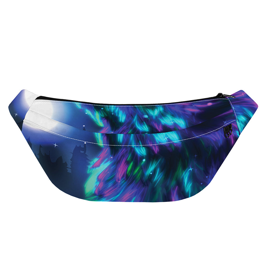 Aurora Howling Wolf Spirit Print Fanny Pack