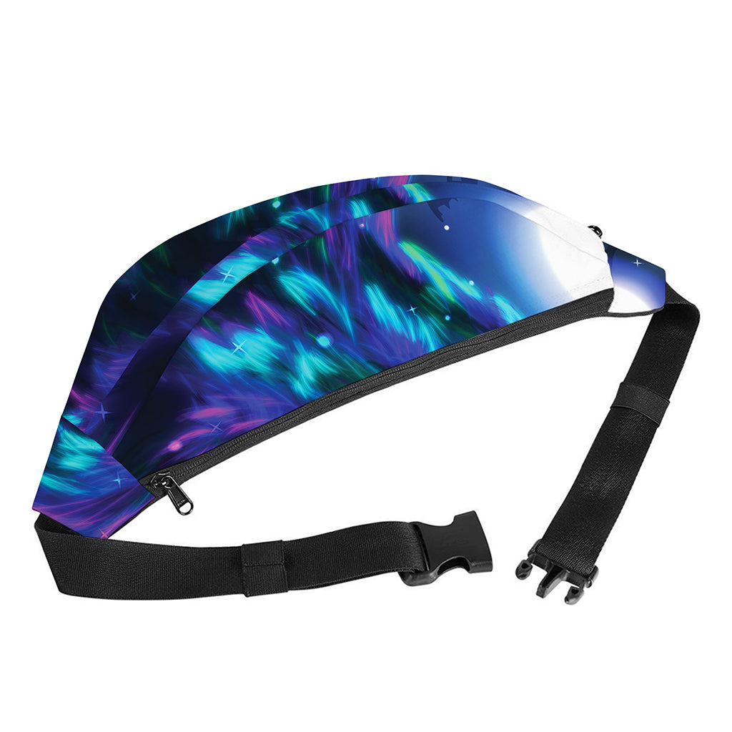 Aurora Howling Wolf Spirit Print Fanny Pack