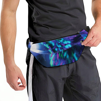 Aurora Howling Wolf Spirit Print Fanny Pack