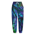 Aurora Howling Wolf Spirit Print Fleece Lined Knit Pants