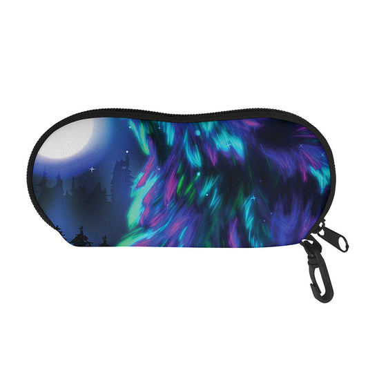 Aurora Howling Wolf Spirit Print Glasses Case