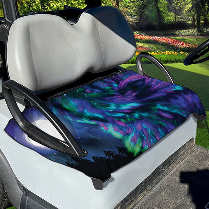 Aurora Howling Wolf Spirit Print Golf Cart Seat Cover