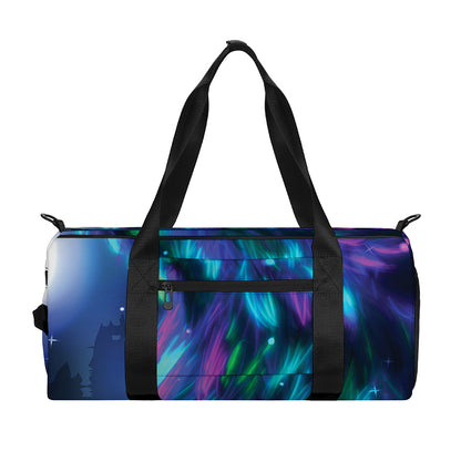 Aurora Howling Wolf Spirit Print Gym Bag