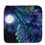 Aurora Howling Wolf Spirit Print Hand Towel