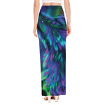 Aurora Howling Wolf Spirit Print High Slit Maxi Skirt