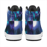 Aurora Howling Wolf Spirit Print High Top Leather Sneakers
