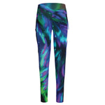 Aurora Howling Wolf Spirit Print High-Waisted Pocket Leggings