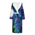Aurora Howling Wolf Spirit Print Hooded Bathrobe