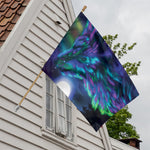 Aurora Howling Wolf Spirit Print House Flag