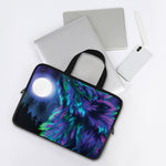 Aurora Howling Wolf Spirit Print Laptop Sleeve With Handle