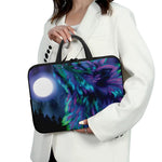 Aurora Howling Wolf Spirit Print Laptop Sleeve With Handle