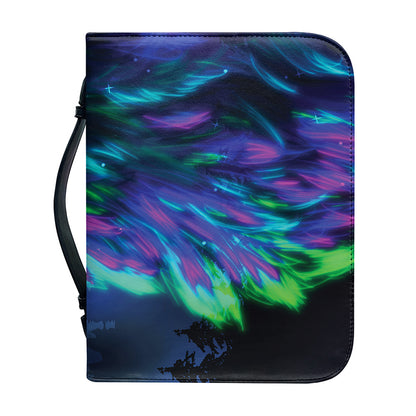 Aurora Howling Wolf Spirit Print Leather Bible Cover