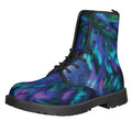 Aurora Howling Wolf Spirit Print Lace-Up Boots