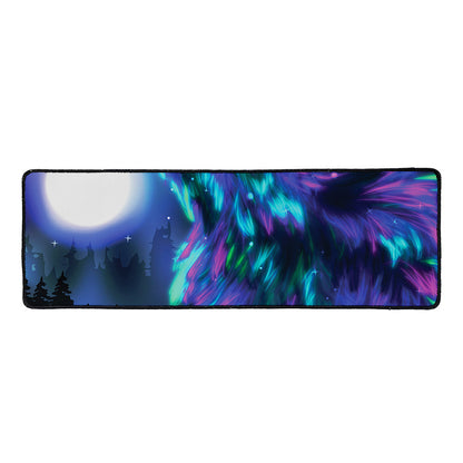 Aurora Howling Wolf Spirit Print Long Kitchen Mat